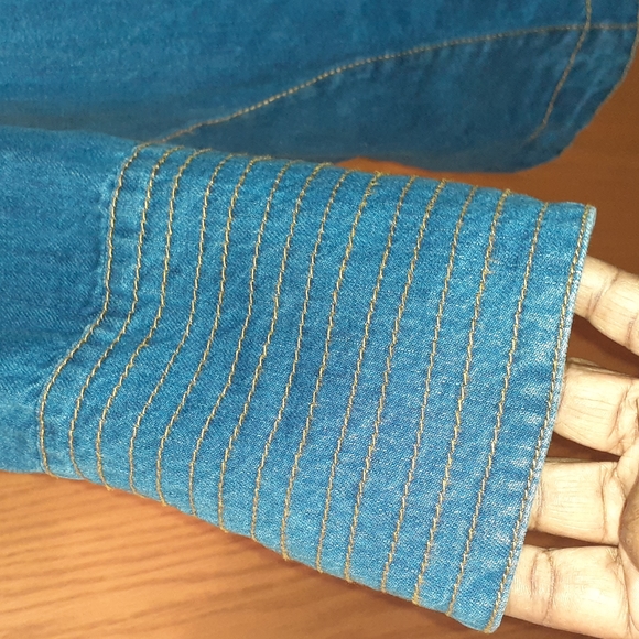 Free People Denim Top - Picture 3 of 7